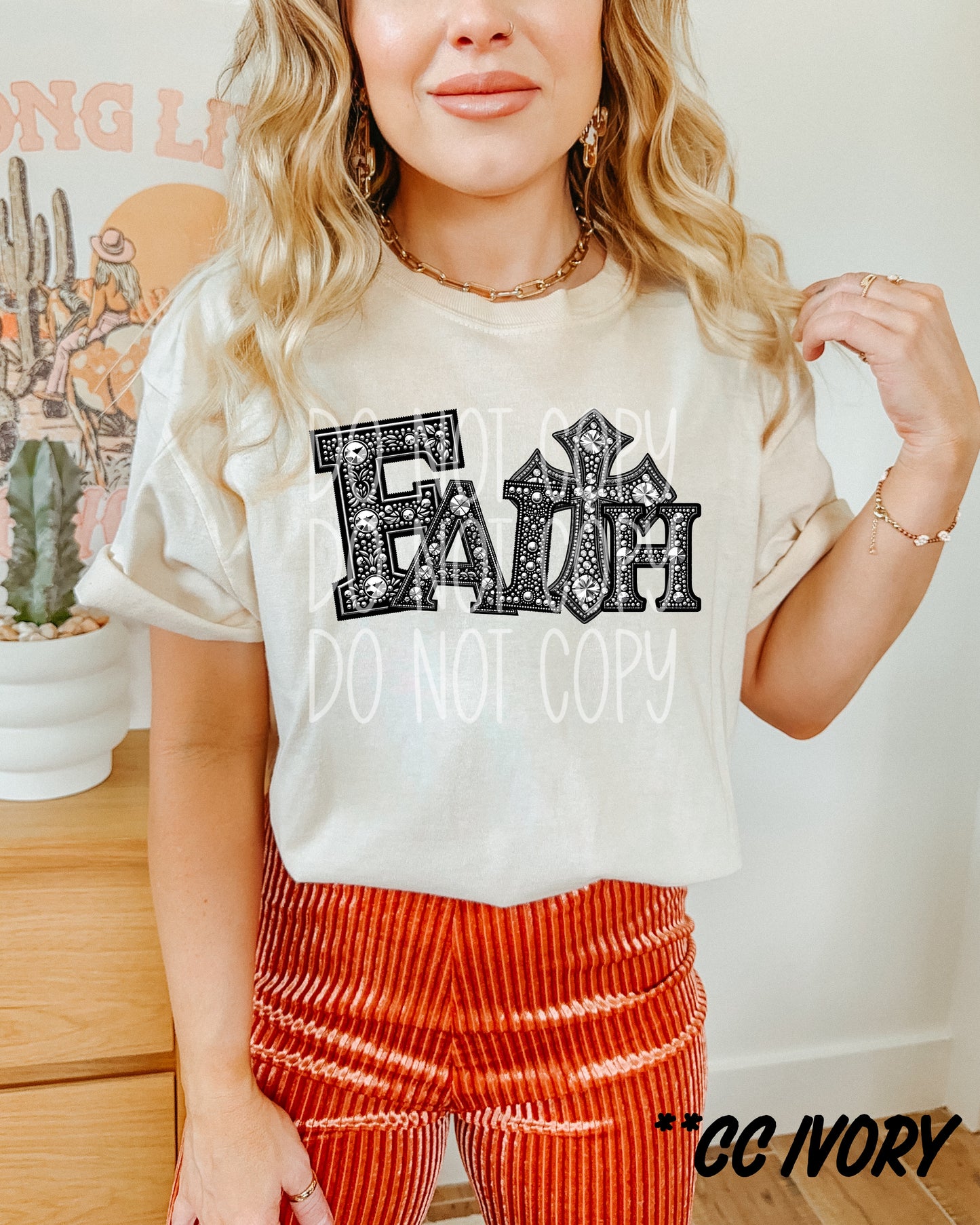 Faith Faux Rhinestone DTF