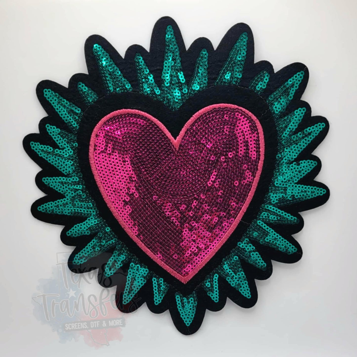 Heart Burst Iron-On Patch