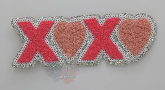 Chenille XOXO Iron-On Patch