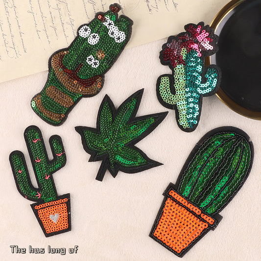 Cactus Sequin Iron-On Patches