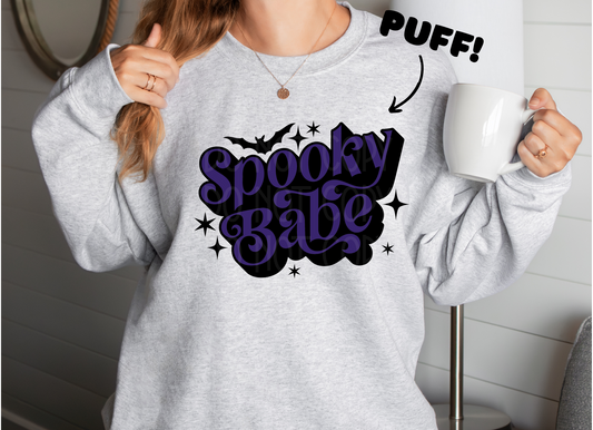 Pre-Order Arriving 9/29 Spooky Babe PUFF Sweatshirt