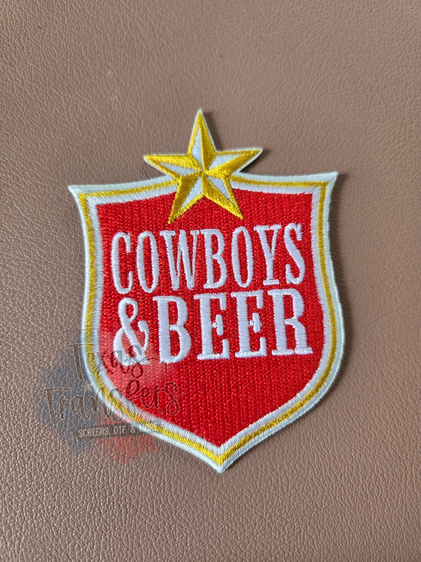 Cowboys and Beer Iron-On PATCH