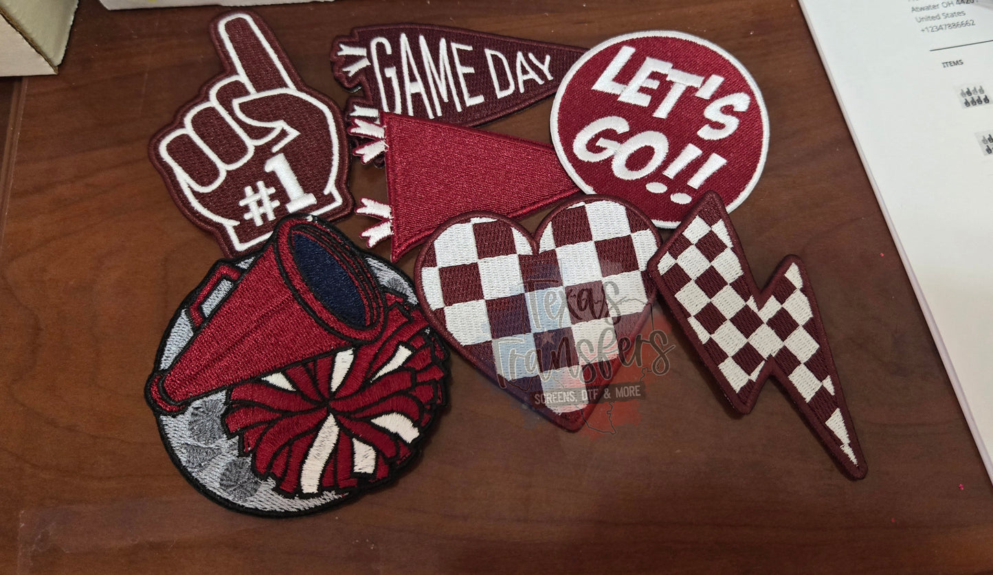 Team Color Bundle Iron-On Patches (Multiple Options)