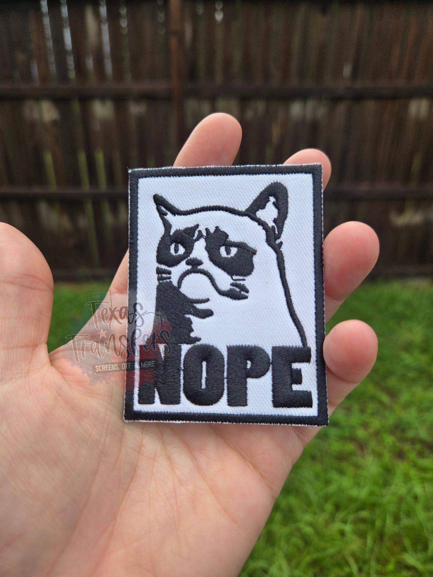 Nope Cat Iron-On PATCH