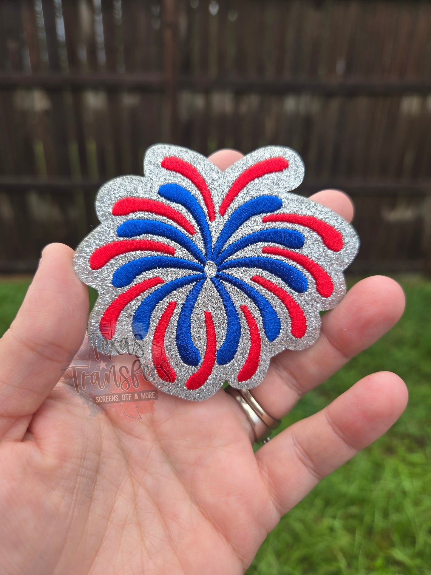 Glitter Firework Iron-On PATCH