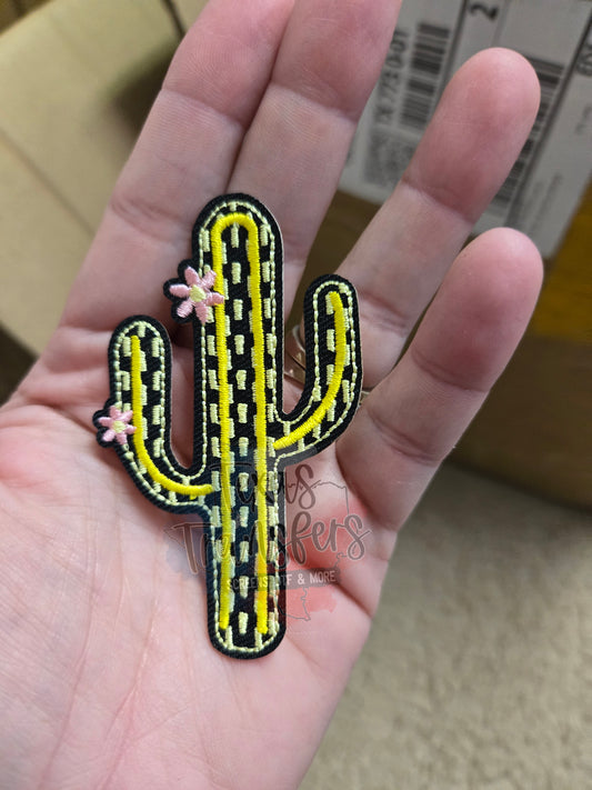 Neon Cactus Iron-On PATCH - Texas Transfers and Designs