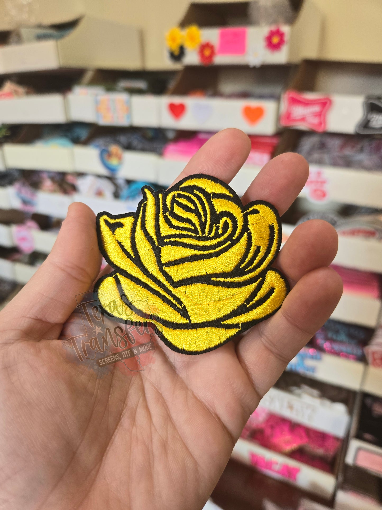 Rose Iron-On PATCH (Multiple Options) - Texas Transfers and Designs