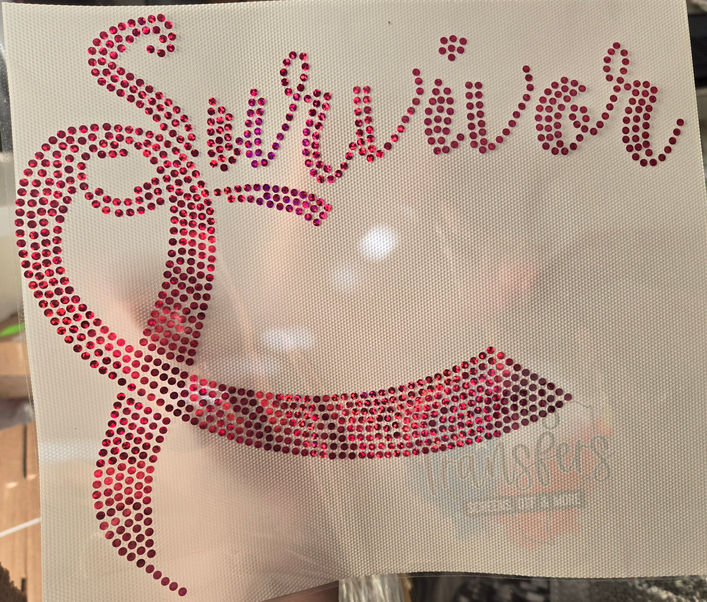 Breast Cancer Survivor Spangle Transfer - Texas Transfers and Designs