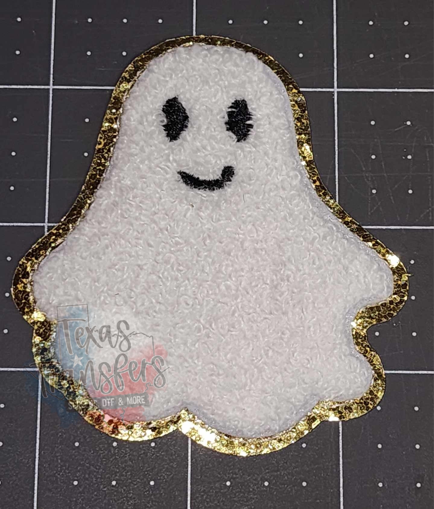 Chenille Ghost Iron-On PATCH - Texas Transfers and Designs