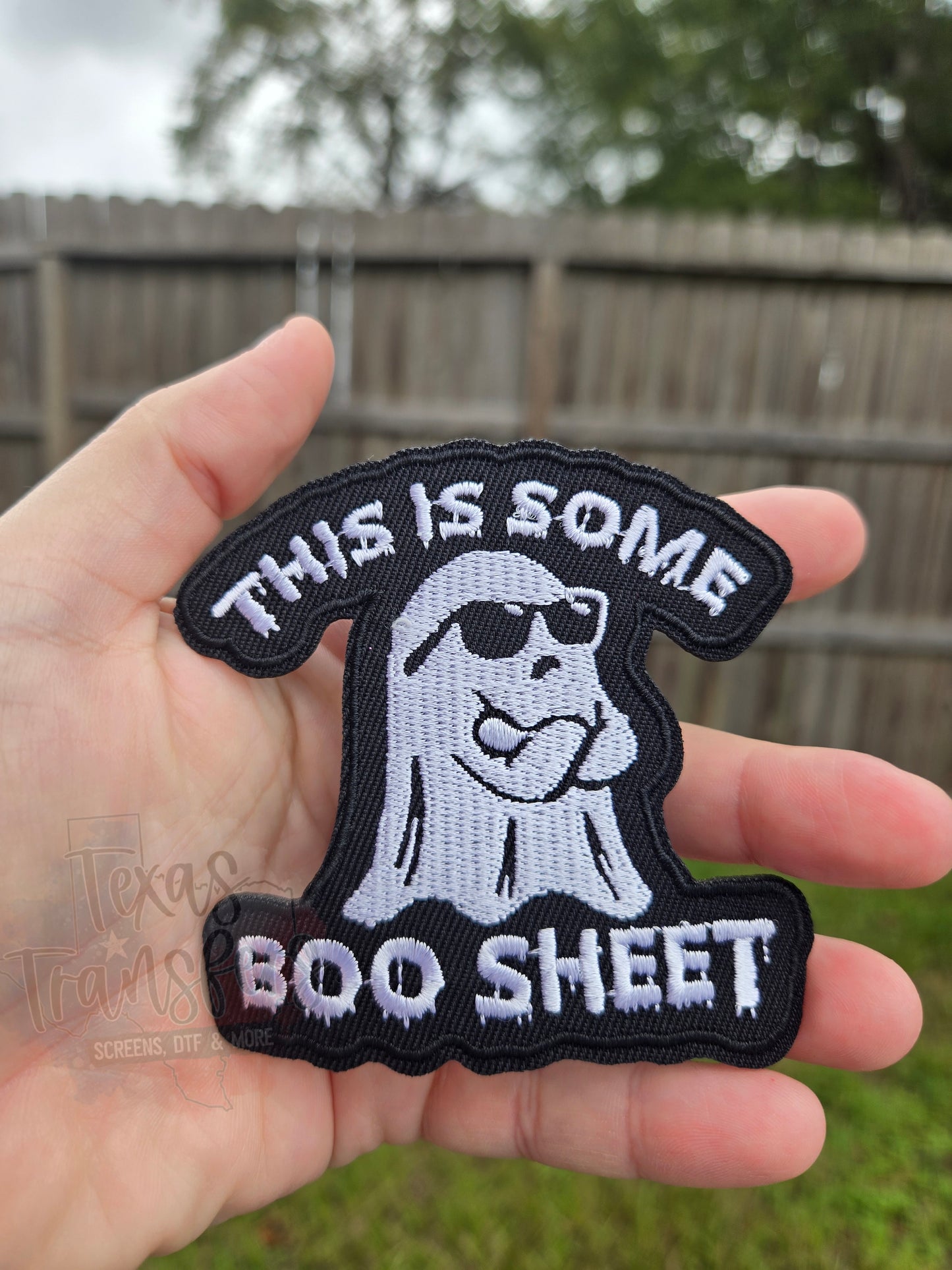 Boo Sheet Iron-On PATCH - Texas Transfers and Designs