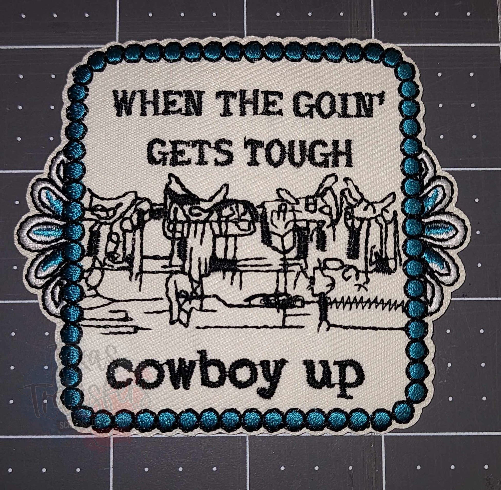 Cowboy Up Iron-On PATCH - Texas Transfers and Designs