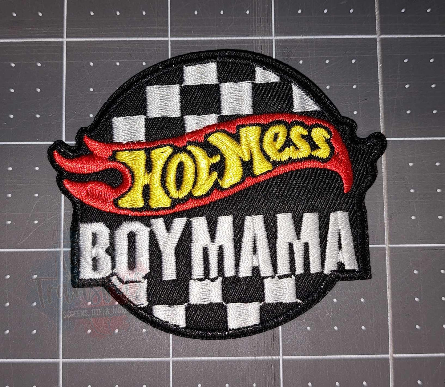 Hot Mess Boy Mama Iron-On PATCH - Texas Transfers and Designs