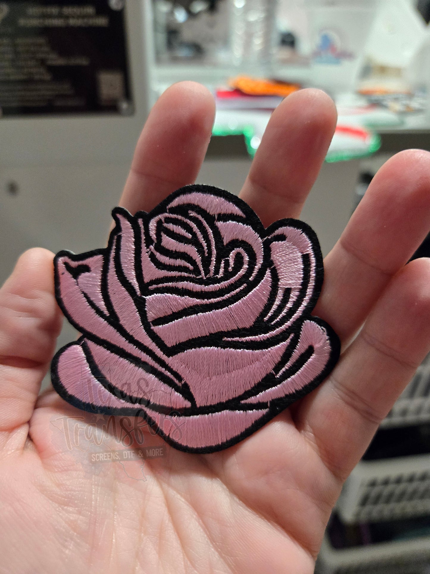 Rose Iron-On PATCH (Multiple Options) - Texas Transfers and Designs