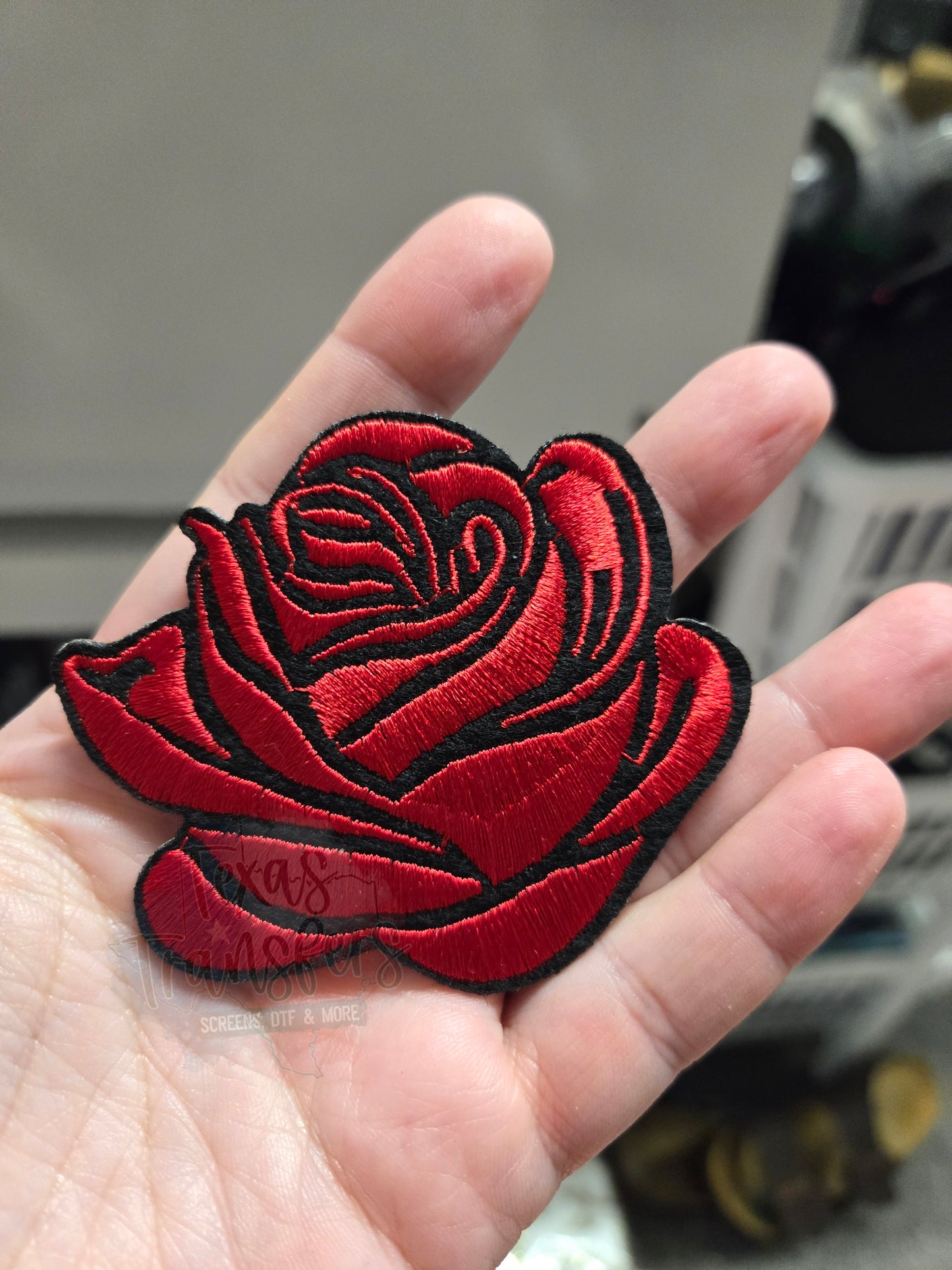 Rose Iron-On PATCH (Multiple Options) - Texas Transfers and Designs