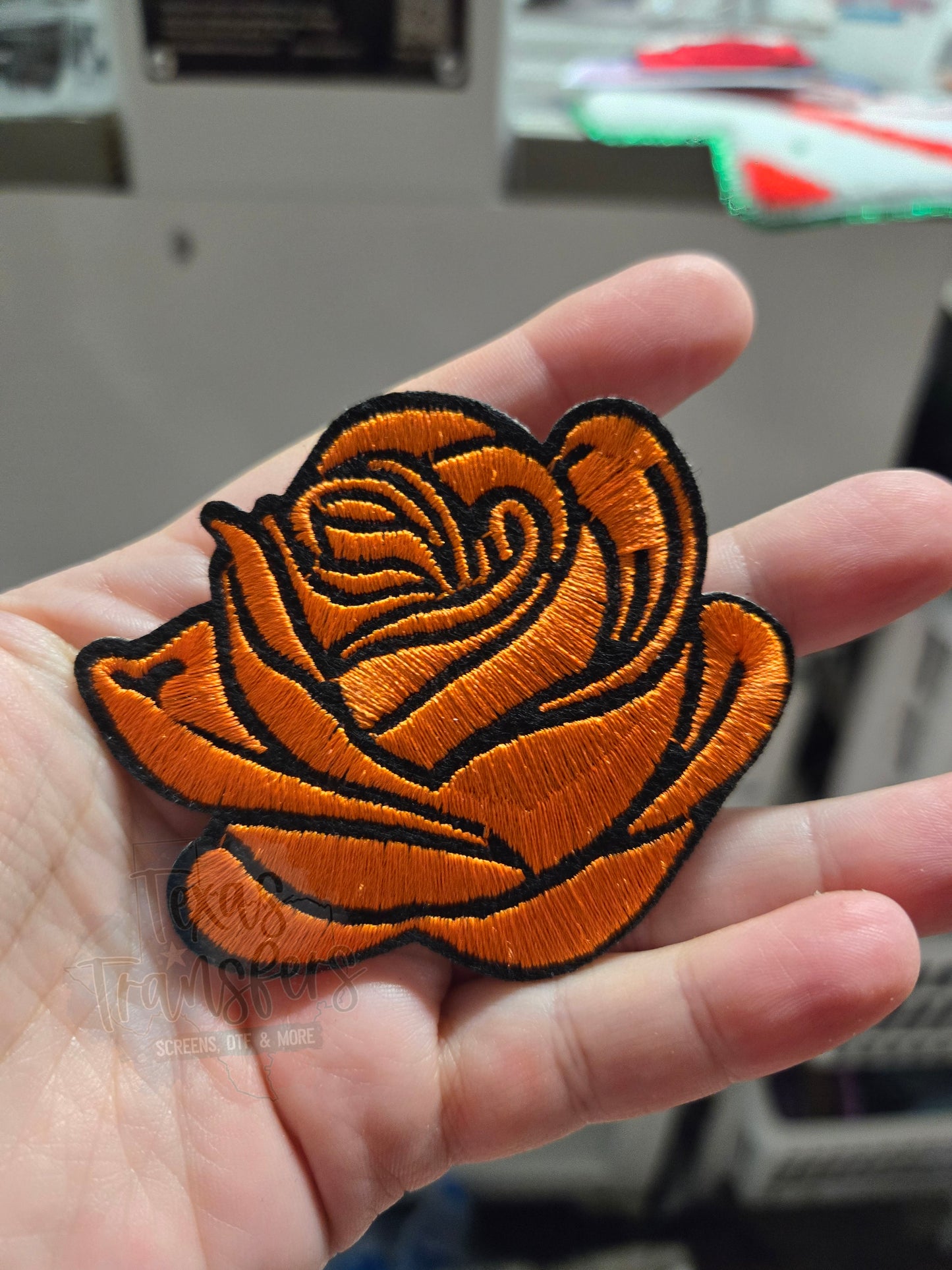 Rose Iron-On PATCH (Multiple Options) - Texas Transfers and Designs