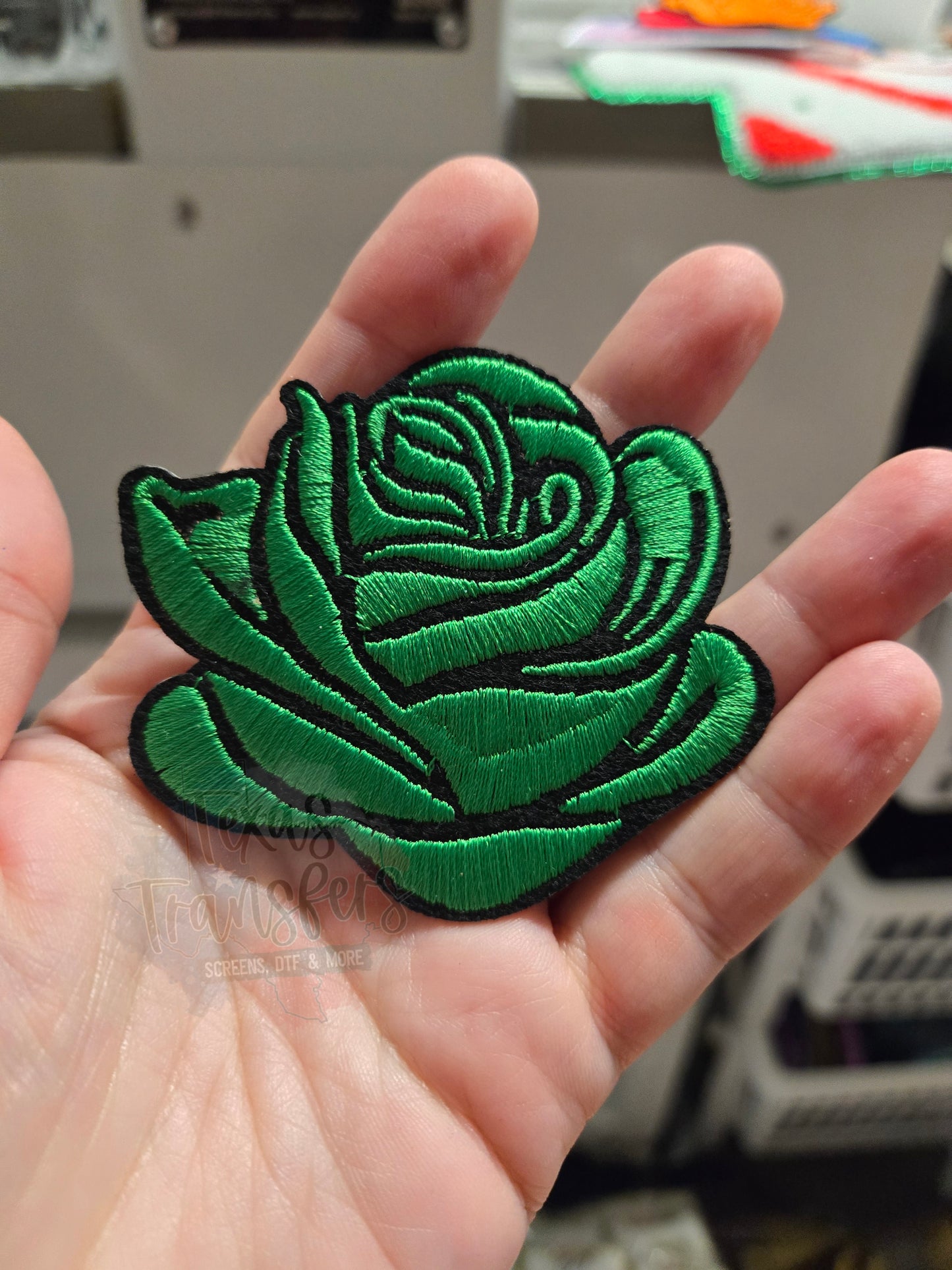 Rose Iron-On PATCH (Multiple Options) - Texas Transfers and Designs