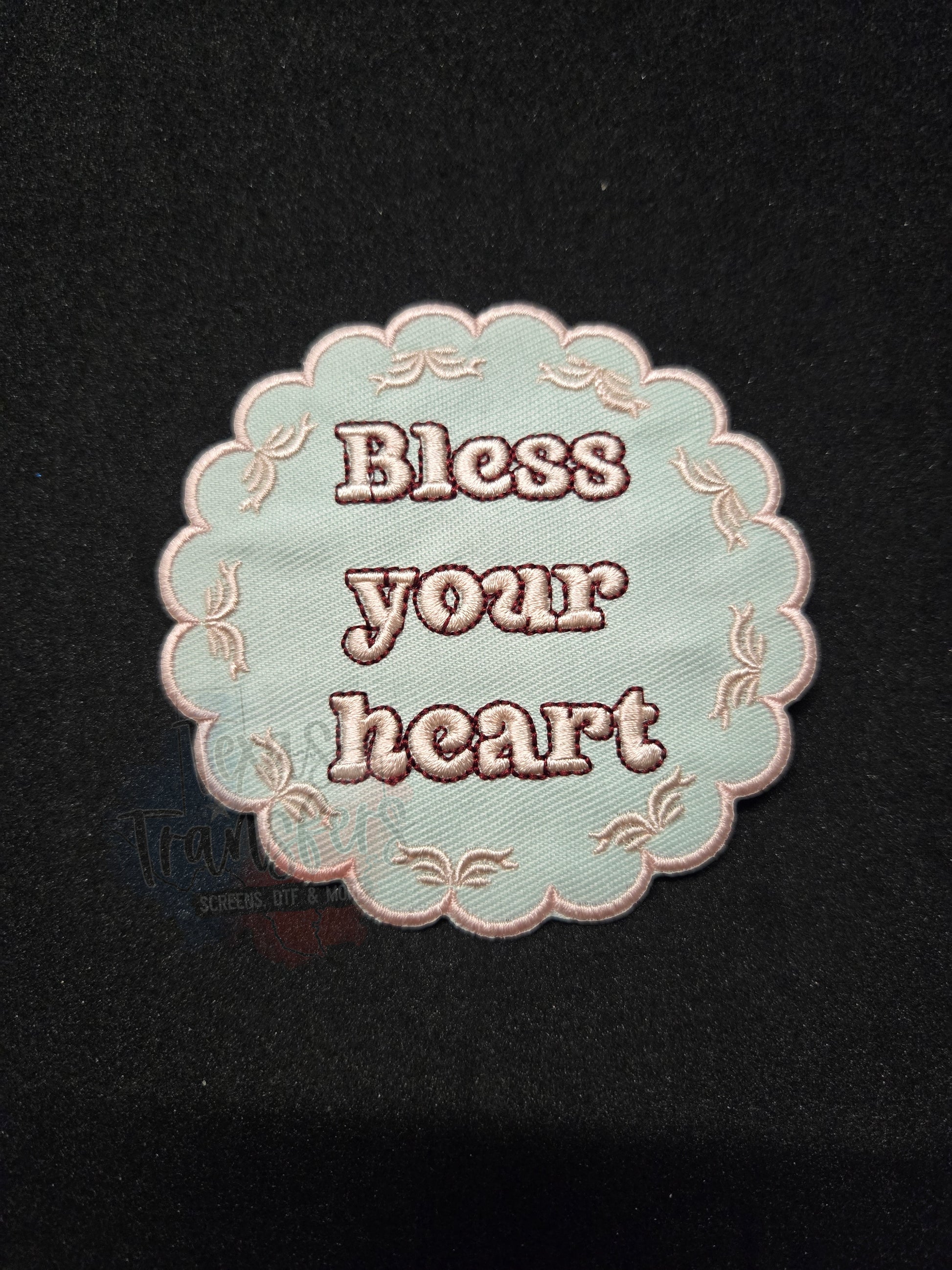 Bless Your Heart Coquette Iron-On PATCH - Texas Transfers and Designs