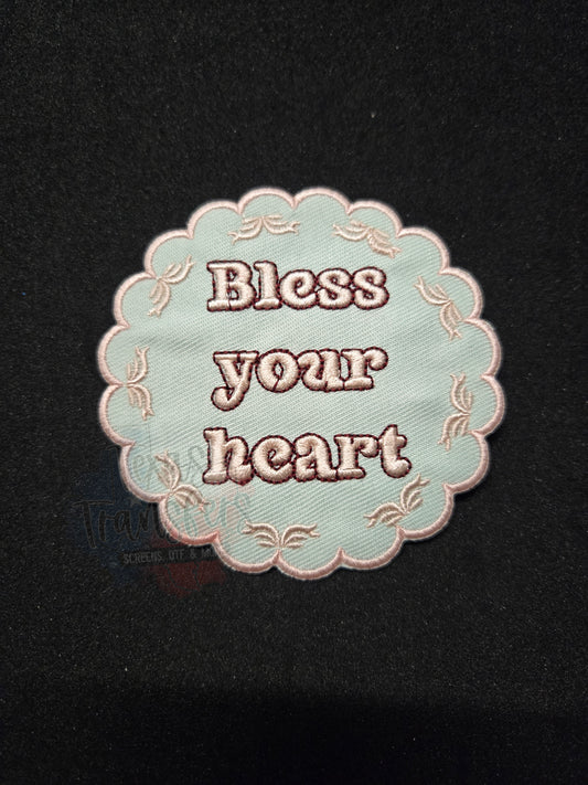 Bless Your Heart Coquette Iron-On PATCH - Texas Transfers and Designs