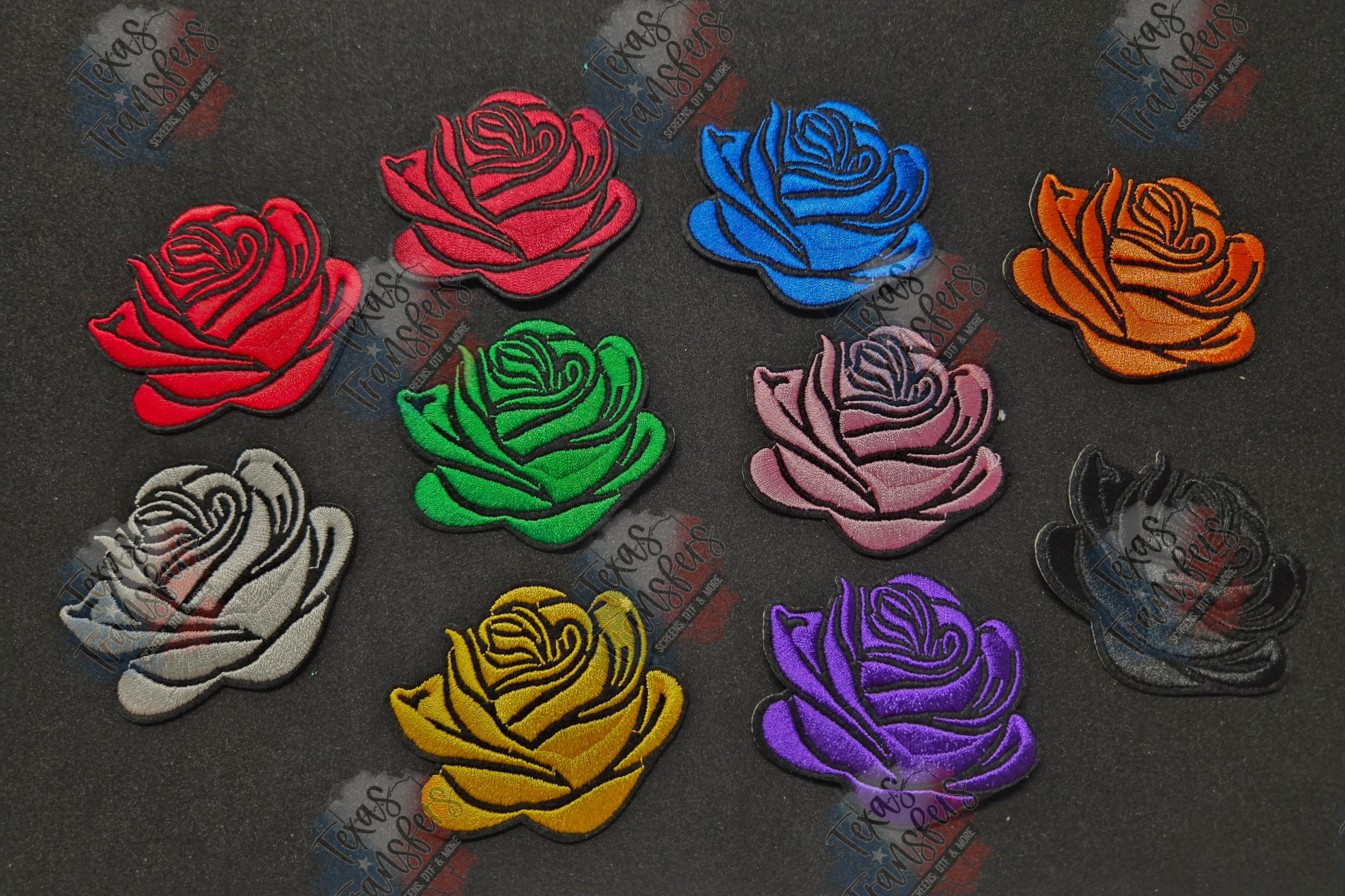 Fort Rose Patch Rose Iron-On PATCH (Multiple Options) - Texas Transfers and Designs