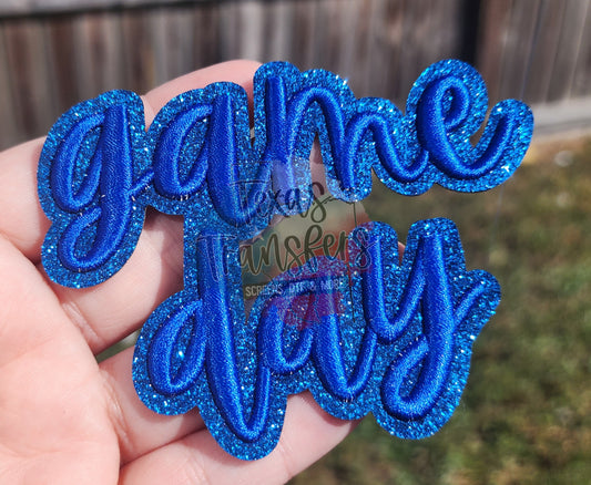 Game Day (Royal) Iron-On PATCH - Texas Transfers and Designs