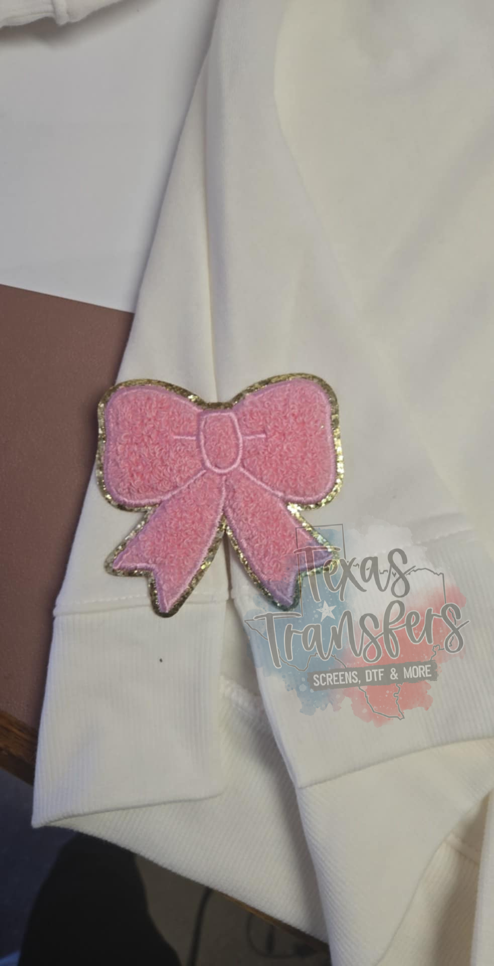 Merry (White/Pink or Red) Iron-On PATCH SET - Texas Transfers and Designs