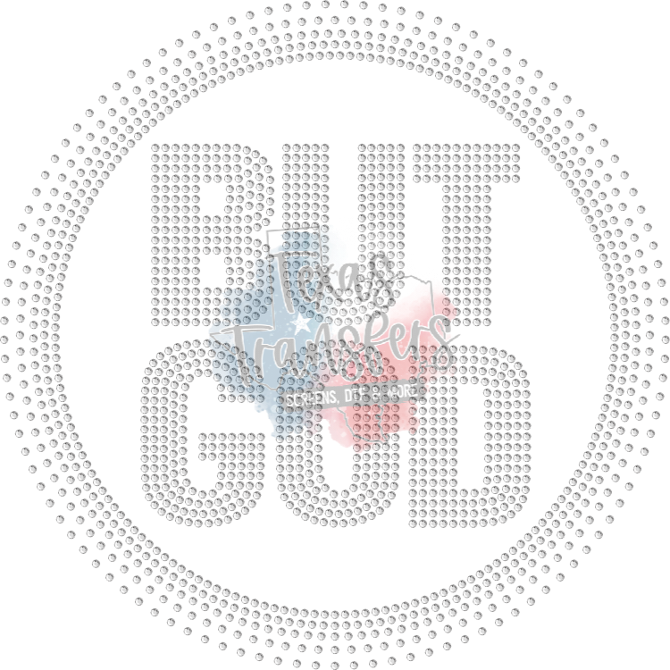 But God Spangle Transfer - Texas Transfers and Designs