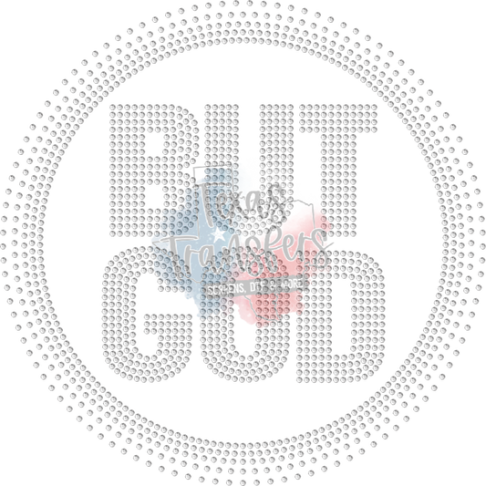 But God Spangle Transfer - Texas Transfers and Designs