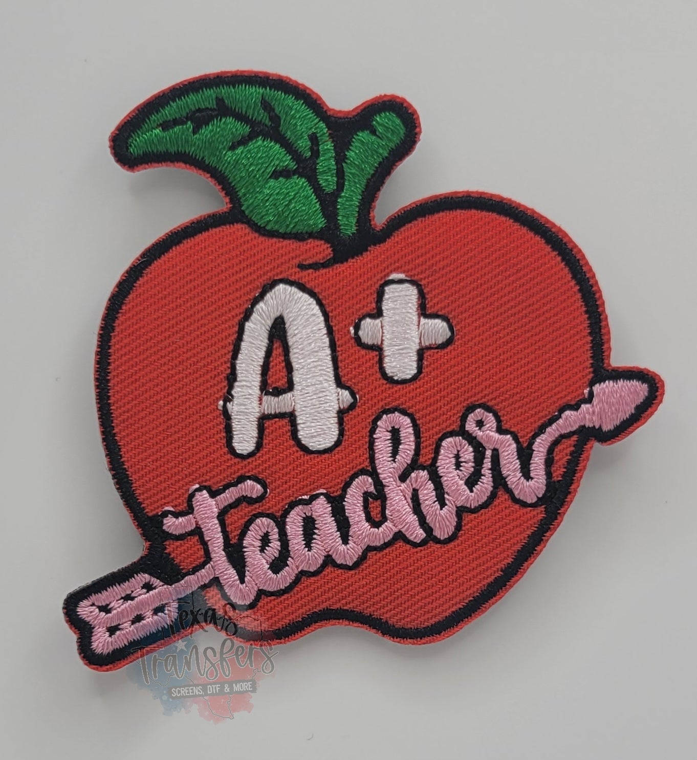 A+ Teacher Apple Iron-On Patch