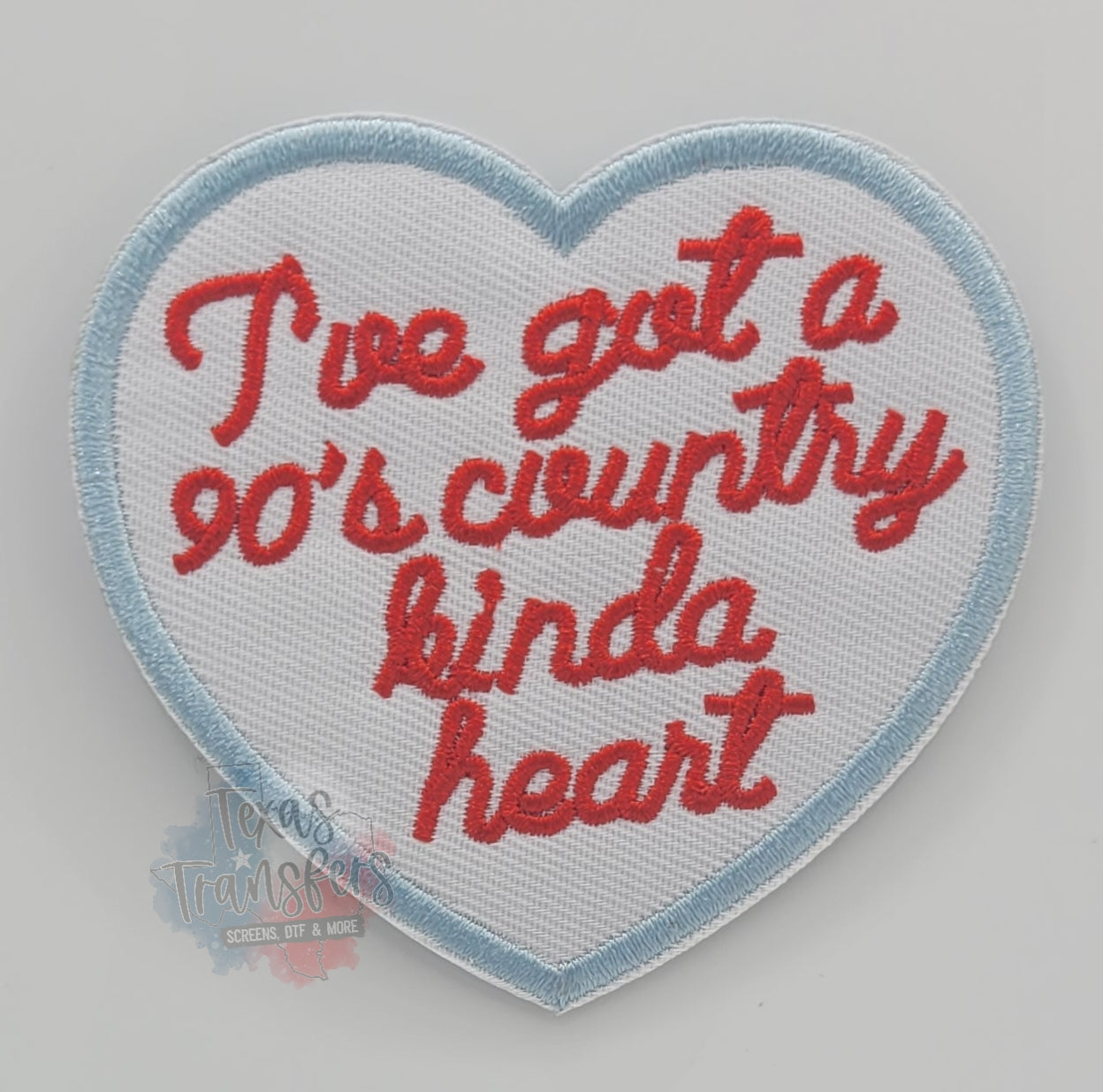 90s Country Kinda Heart Iron-On PATCH