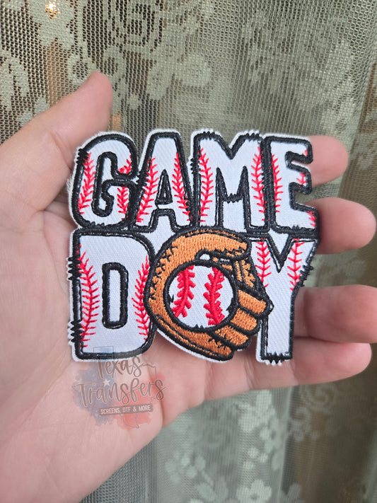 Game Day Baseball Glove Iron-On PATCH - Texas Transfers and Designs