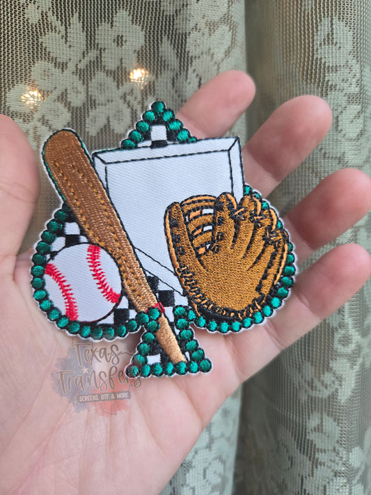 Baseball Spade Iron-On PATCH - Texas Transfers and Designs