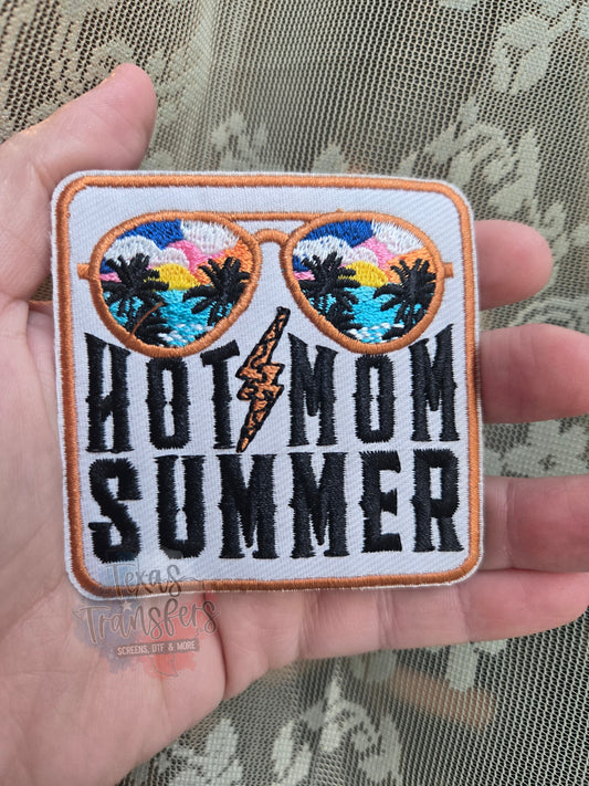 Hot Mom Summer Iron-On Patch - Texas Transfers and Designs