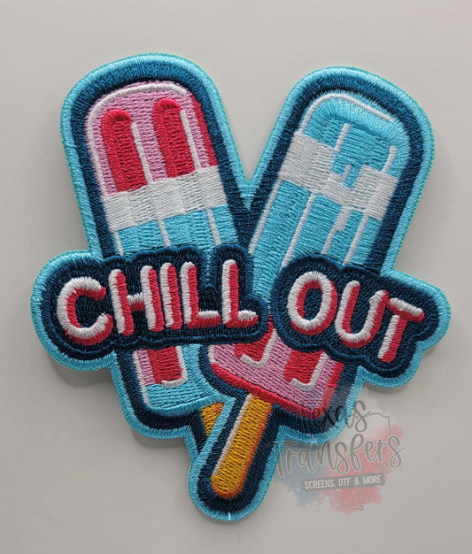 Chill Out Popsicles Iron-On PATCH - Texas Transfers and Designs