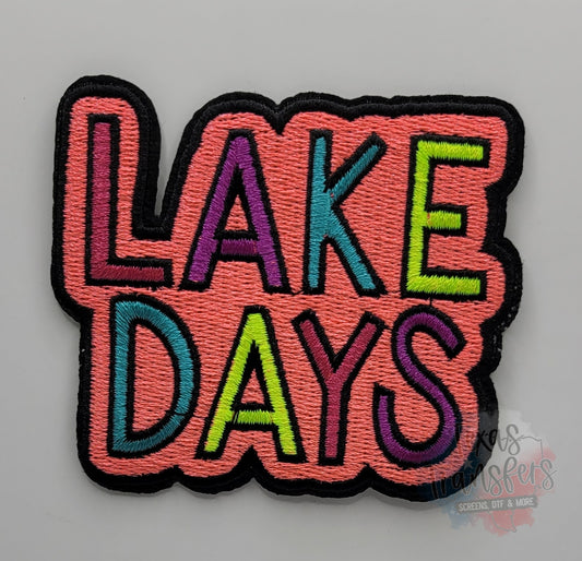 Neon Lake Days Iron-On PATCH - Texas Transfers and Designs
