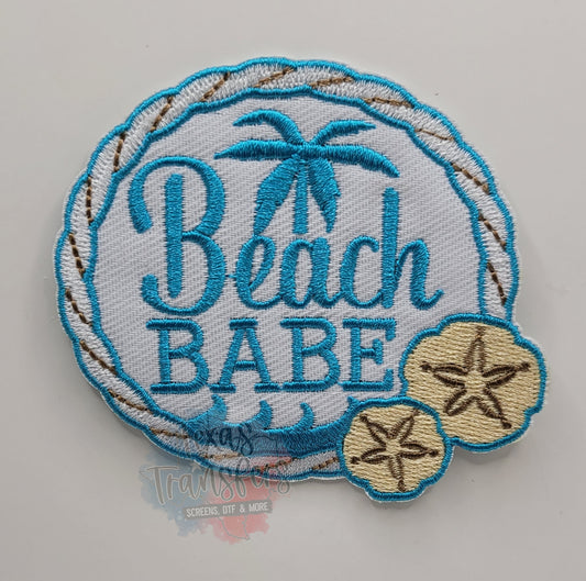 Beach Babe w/ Sand Dollars Iron-On Patch - Texas Transfers and Designs