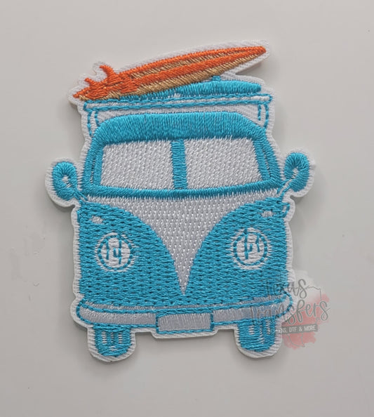 Surfer Van Iron-On PATCH - Texas Transfers and Designs