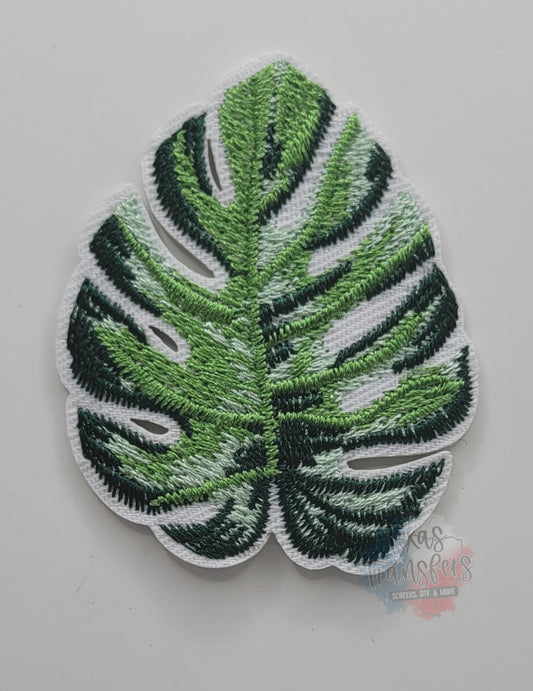 Monstera Leaf Iron-On PATCH - Texas Transfers and Designs