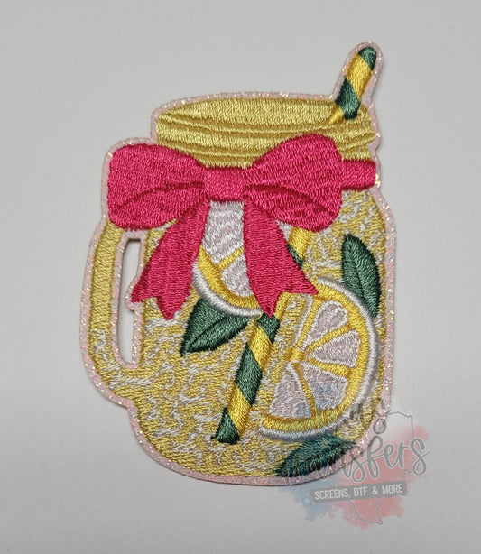 Lemonade Bow Iron-On PATCH - Texas Transfers and Designs