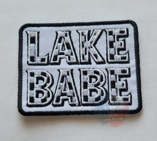 Checkered Lake Babe Iron-On PATCH - Texas Transfers and Designs