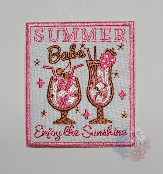 Summer Babe Enjoy The Sunshine Iron-On PATCH *DISCONTINUED* - Texas Transfers and Designs