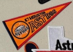 Astros Pennant Flag Iron-On PATCH - Texas Transfers and Designs