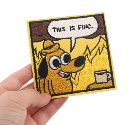 This is Fine Dog Iron-On PATCH