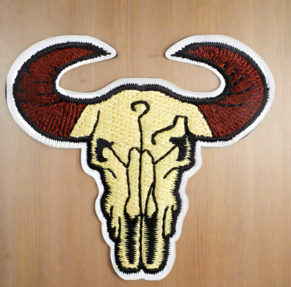 Bull Skull Iron-On PATCH