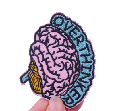 Overthinker Iron-On PATCH *DISCONTINUED* - Texas Transfers and Designs