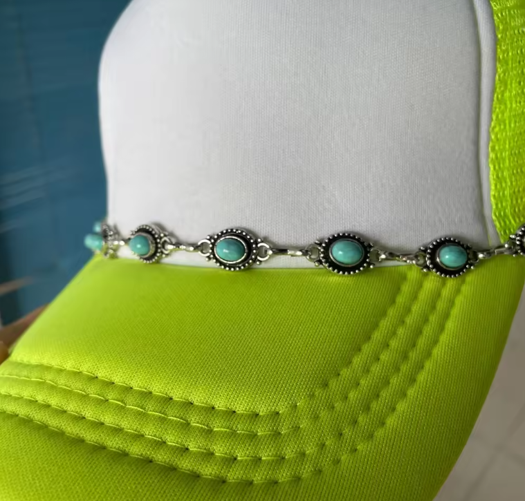 Turquoise/Country Hat Chains (Multiple Options) - Texas Transfers and Designs