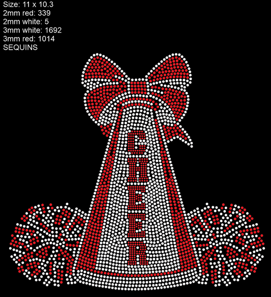Cheer Megaphone Spangle Transfer