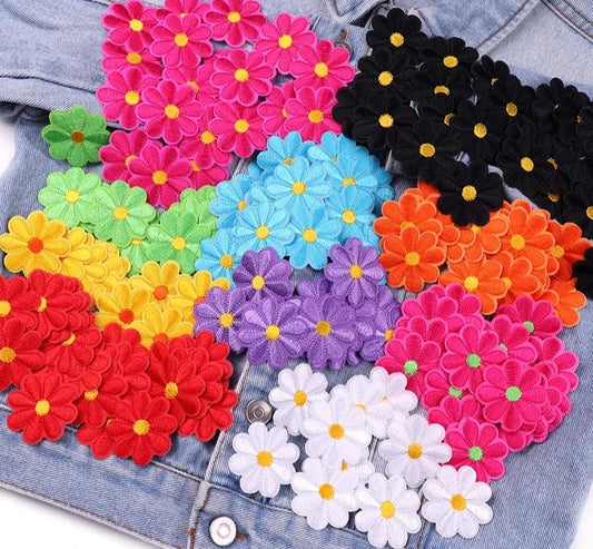 Small Flower Iron-On Patch (Multiple Colors)