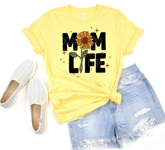 Mom Life Sunflower DTF - Texas Transfers and Designs