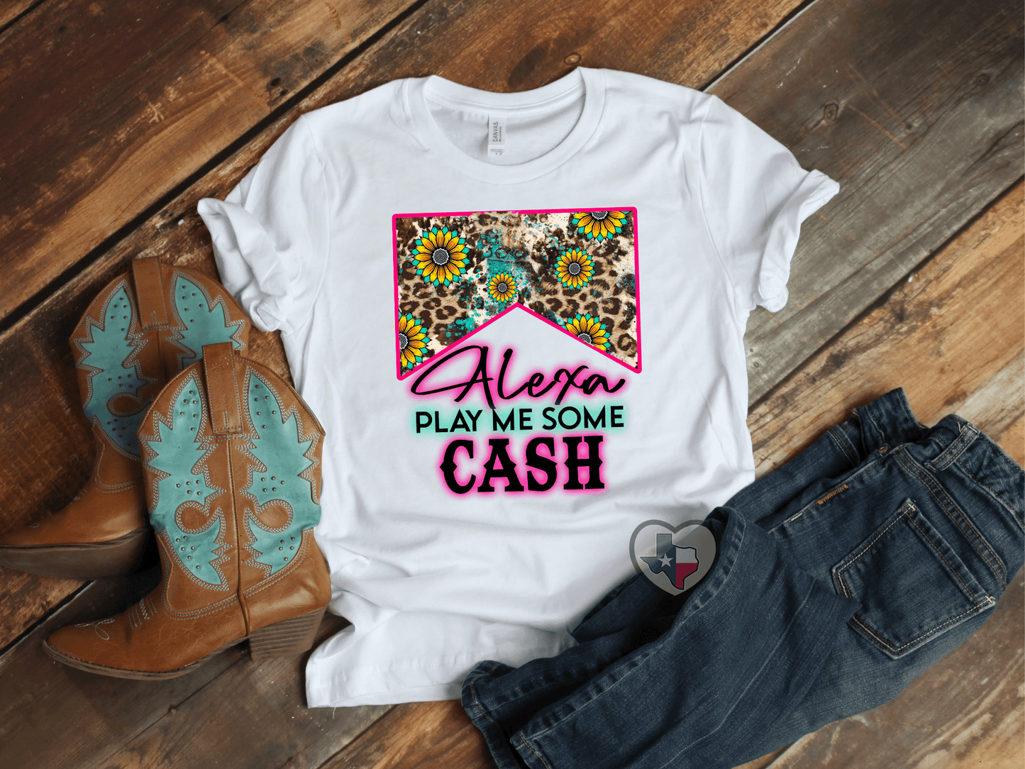 Alexa Play Me Some Cash DTF - Texas Transfers and Designs