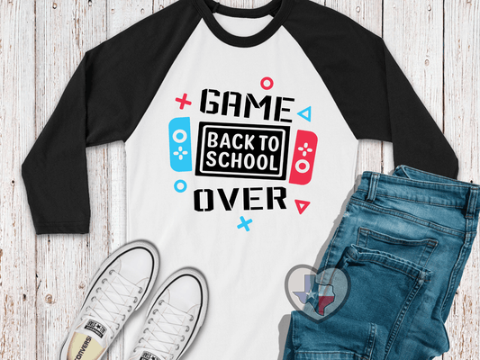 Game Over/Back to School DTF - Texas Transfers and Designs